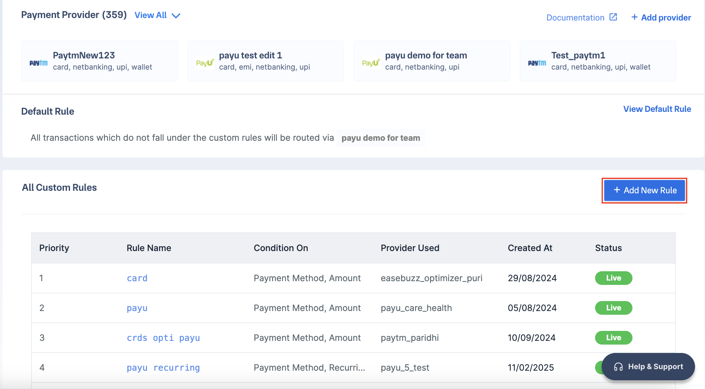 Add new rule in Razorpay Optimizer for Airpay