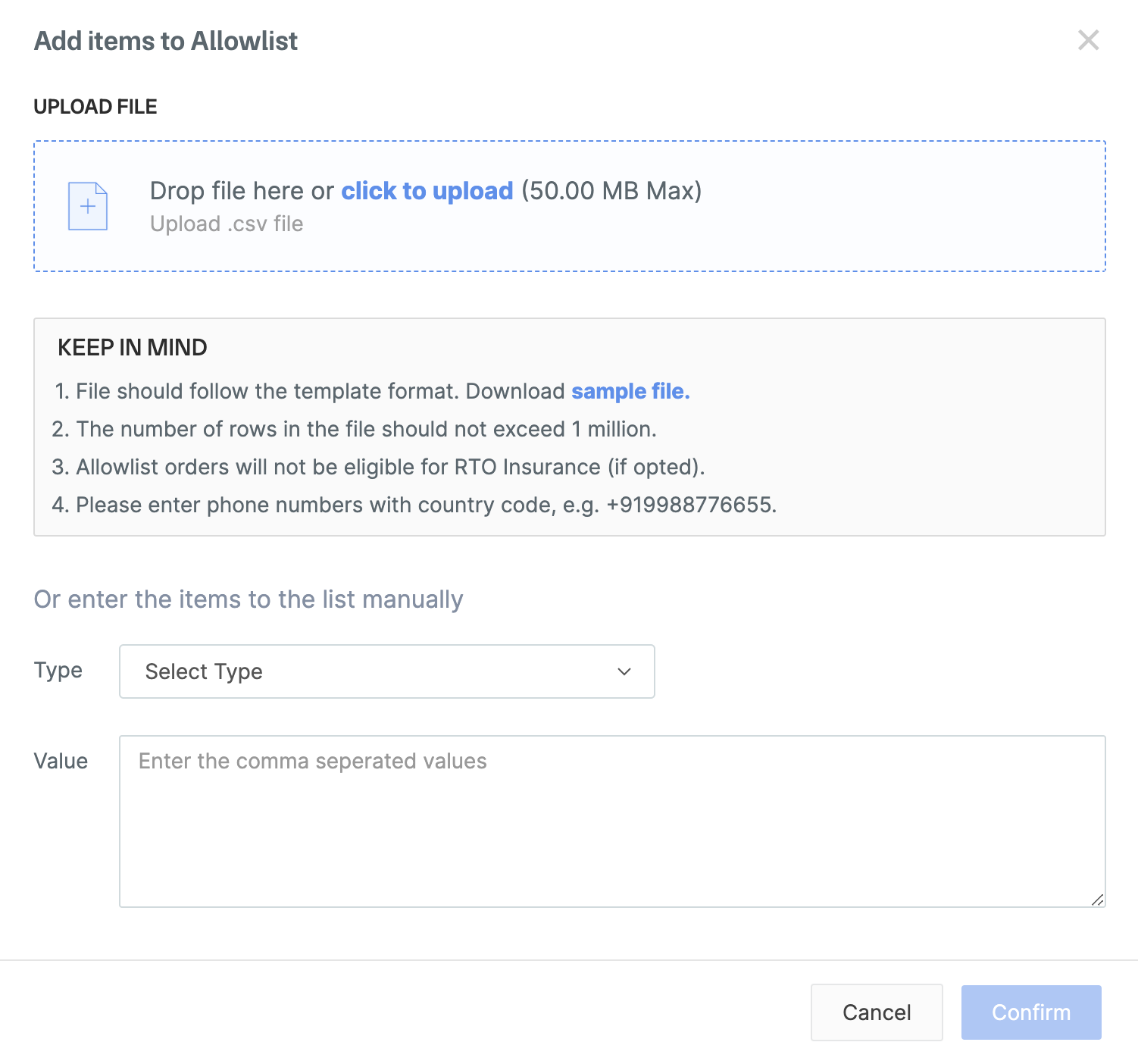 Confirm settings on the Razorpay Dashboard