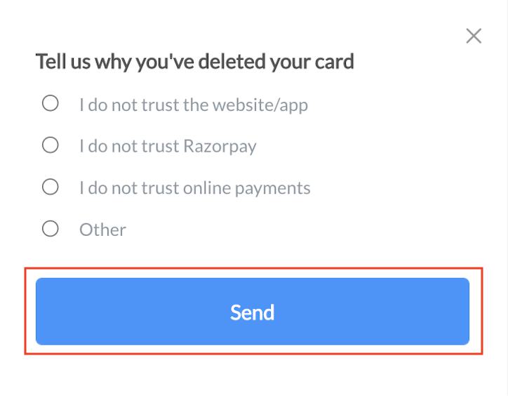 Reason to Delete your Card. 