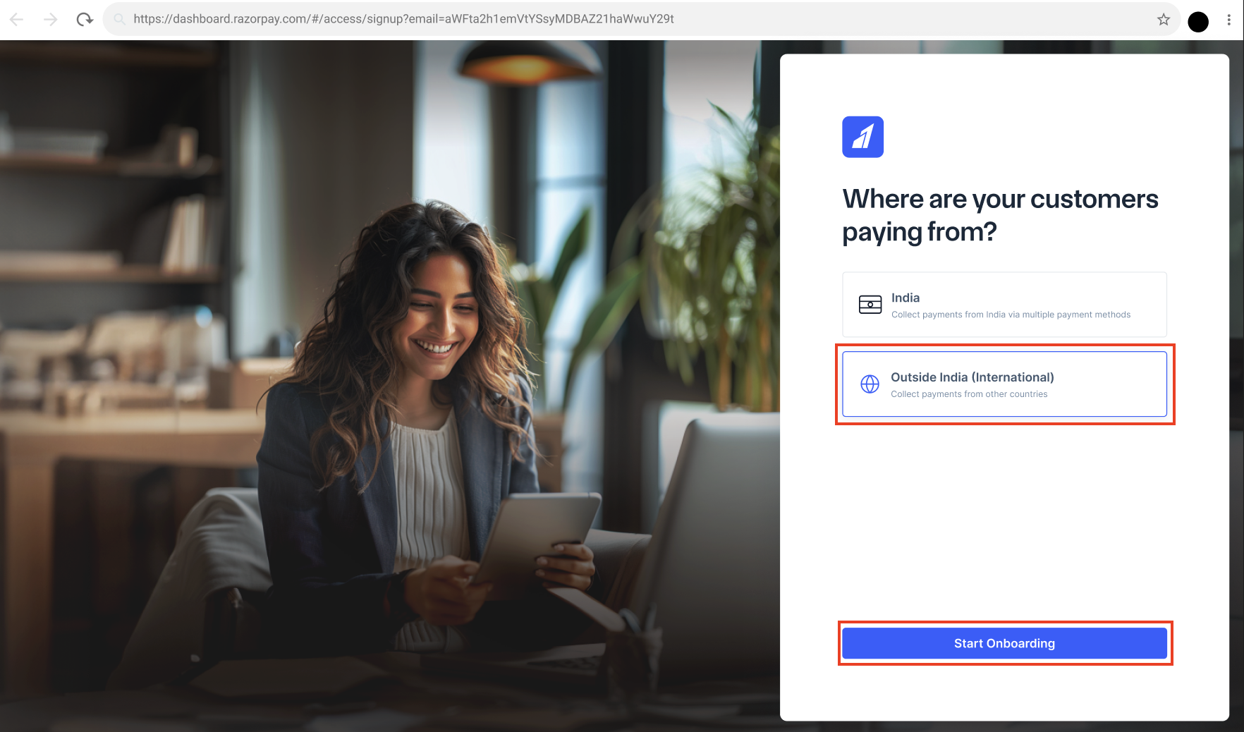 International Payments Onboarding