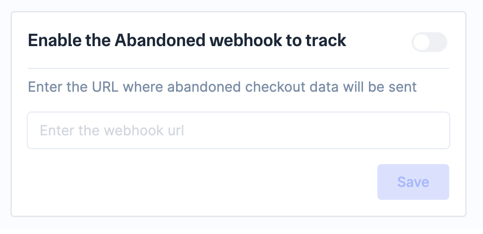 enable abandoned webhook