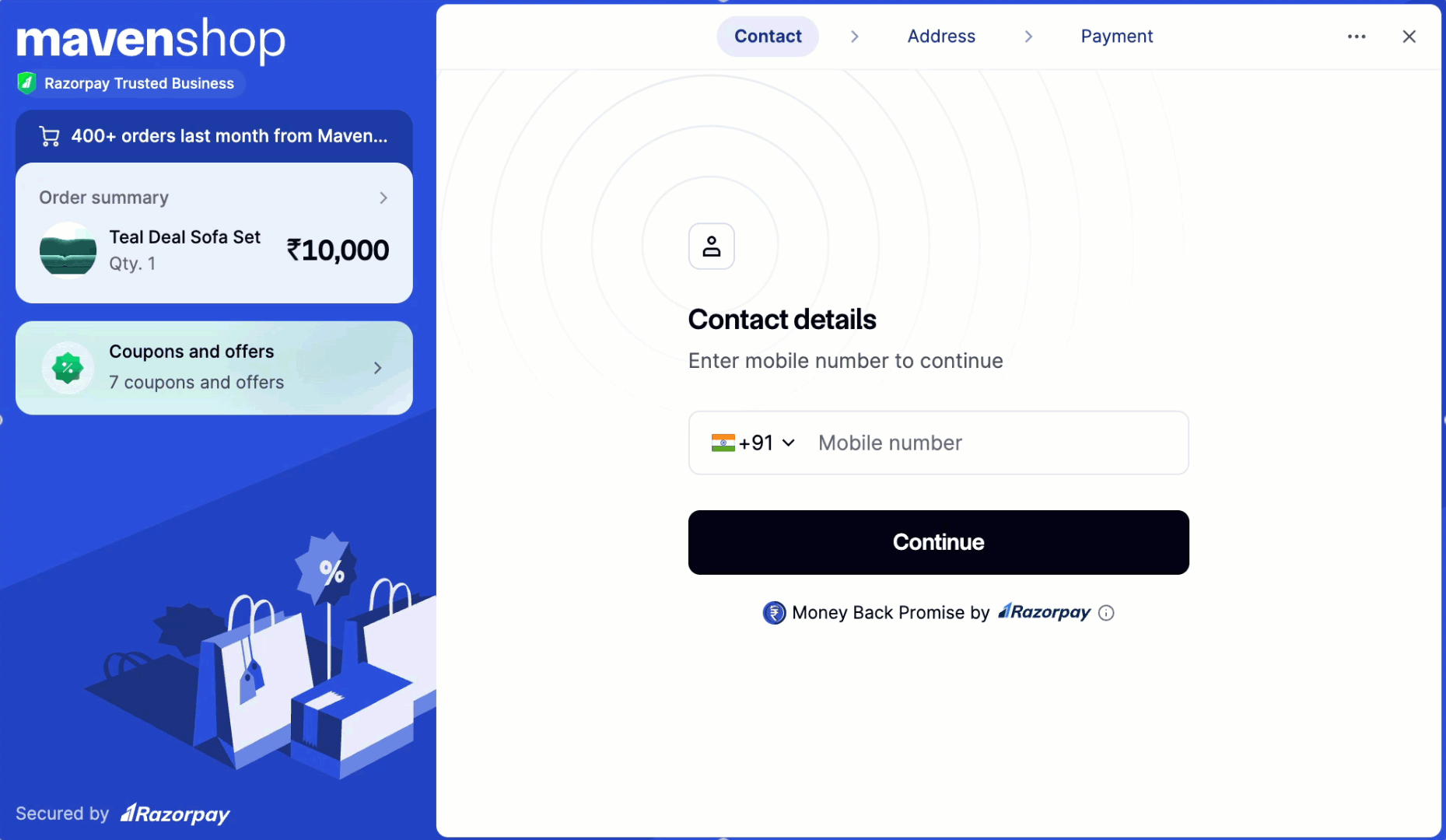 Magic Checkout Flow on Desktop: Logged out customers