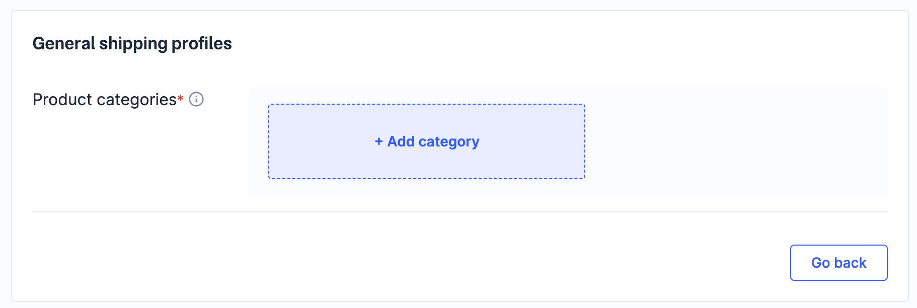 Add product categories to configure shipping