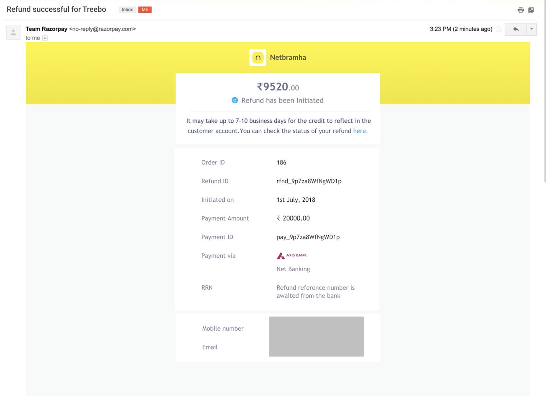 Refund Mailer