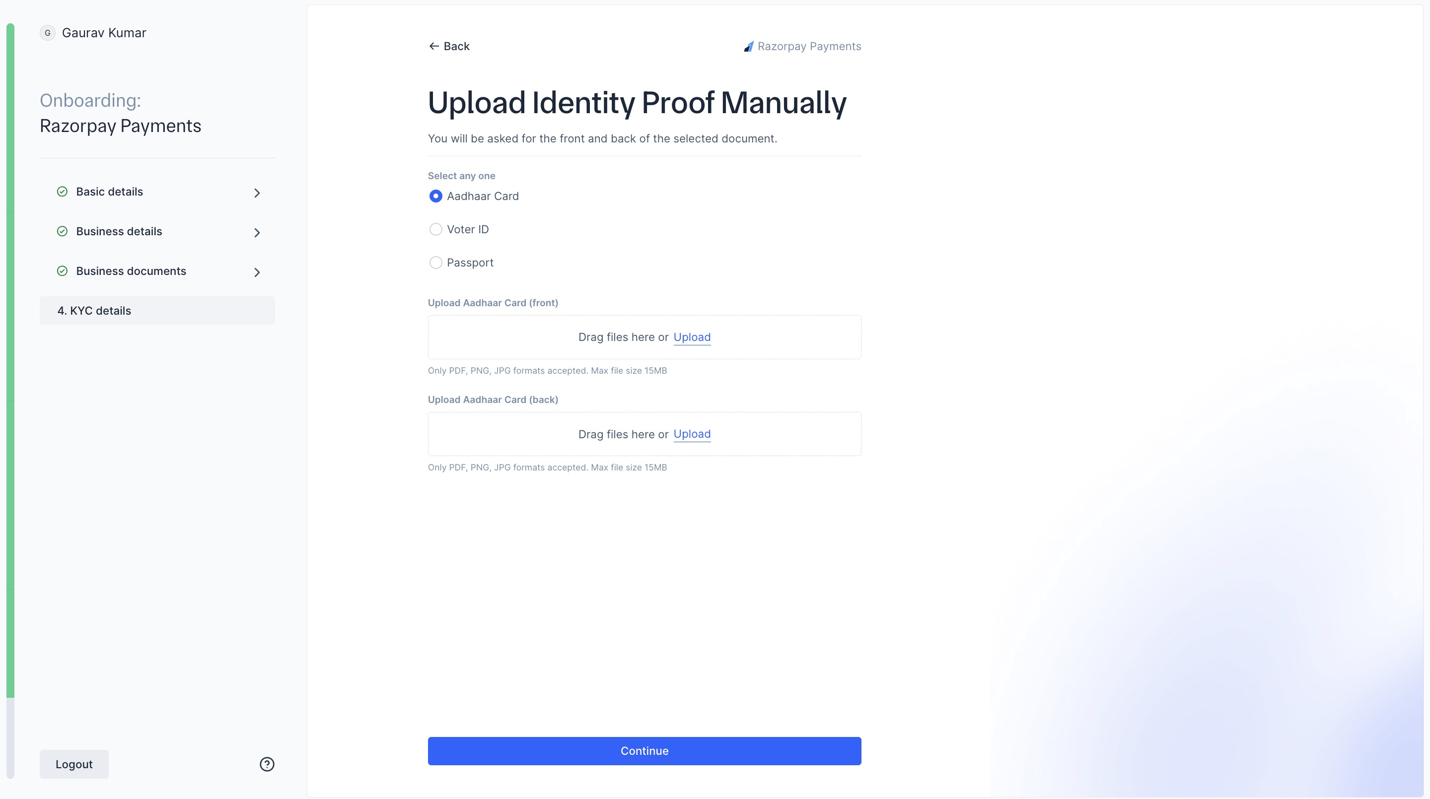Add Aadhar