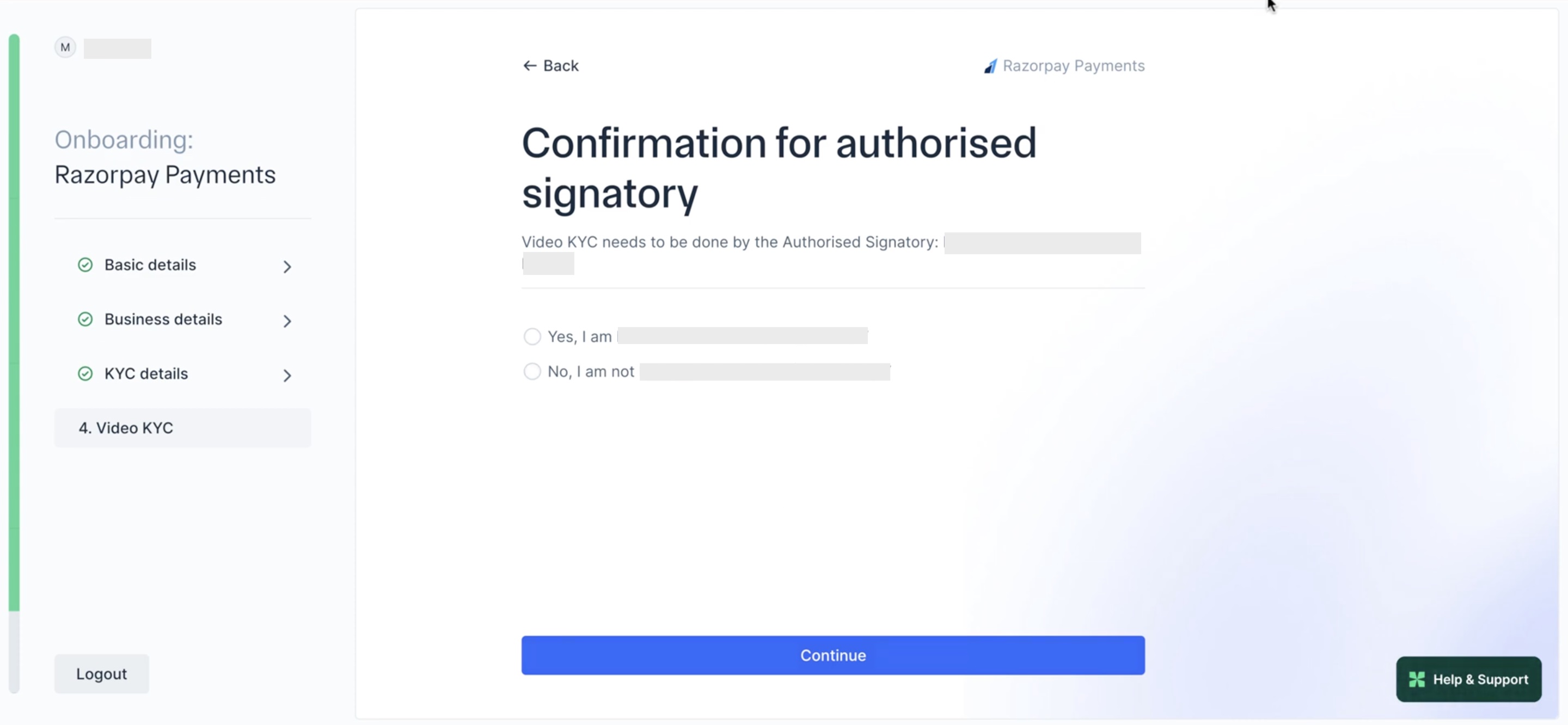 Start Video KYC
