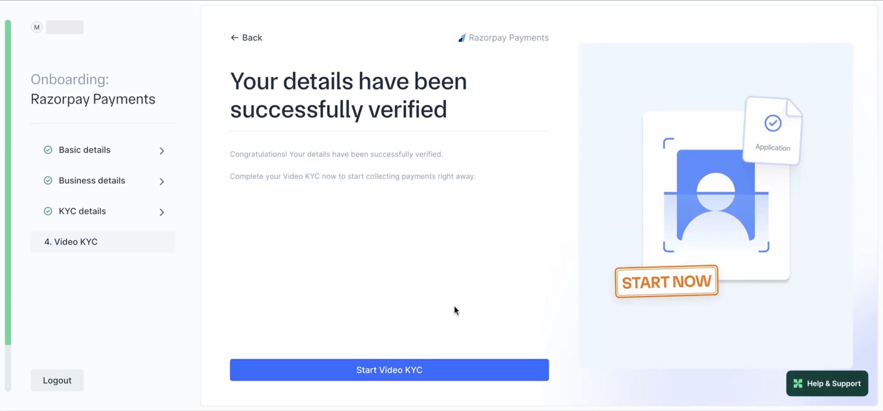 Start Video KYC