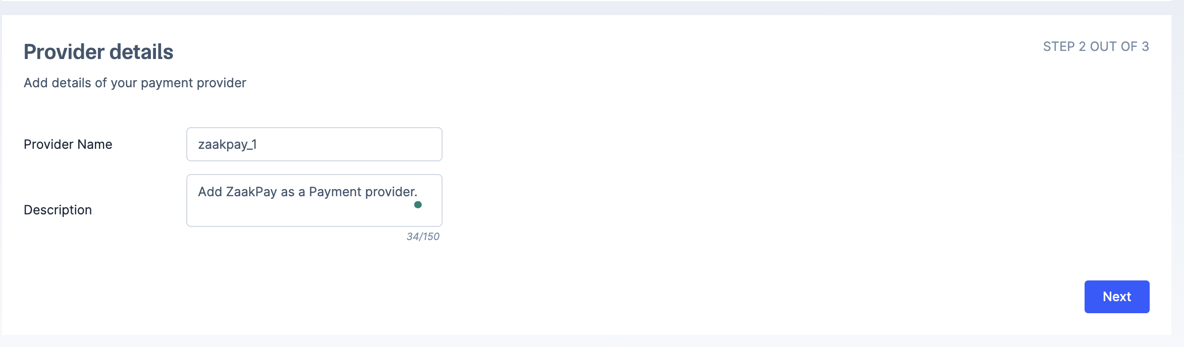 Add Easebuzz provider details