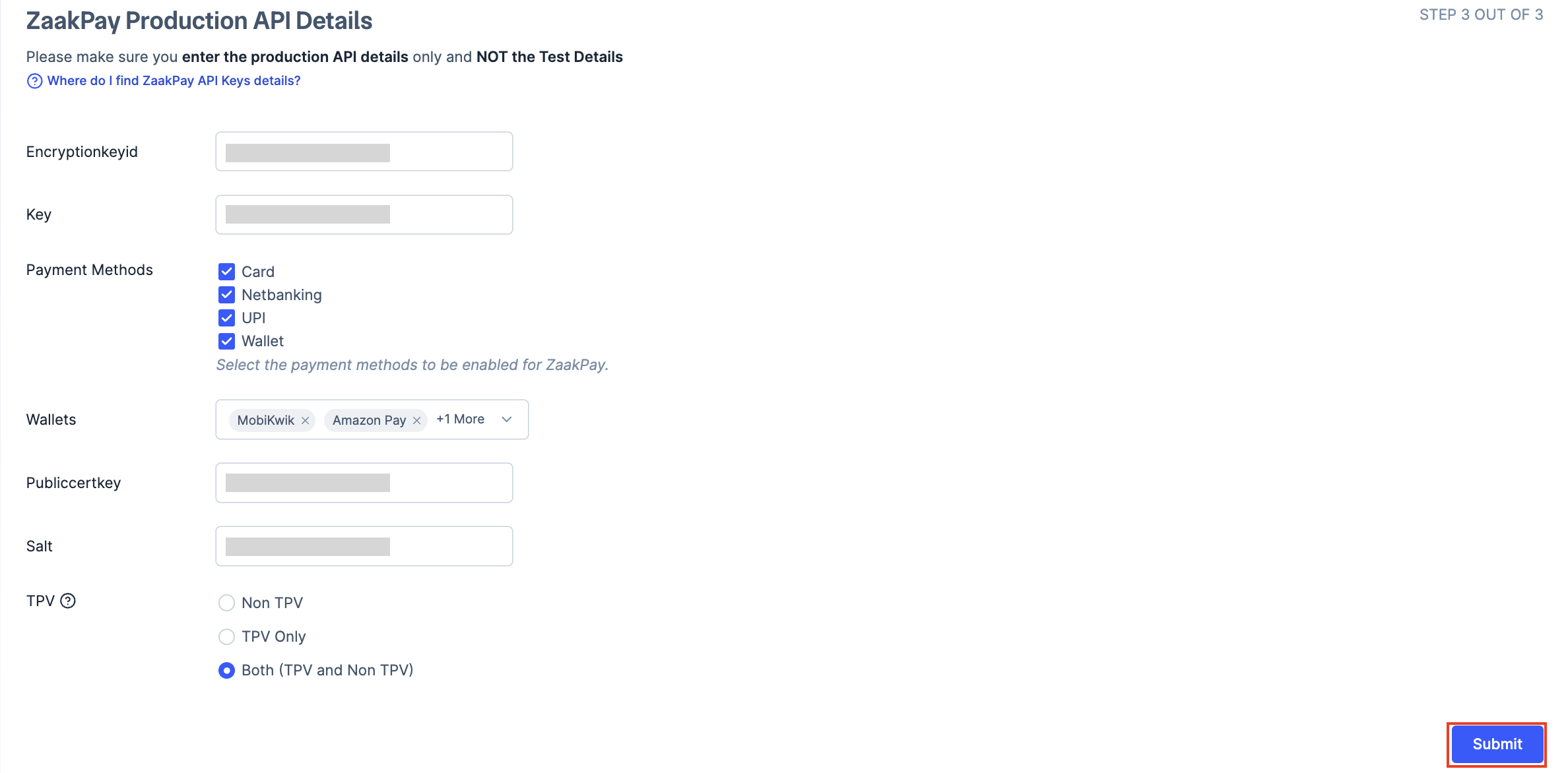 Add Easebuzz final details