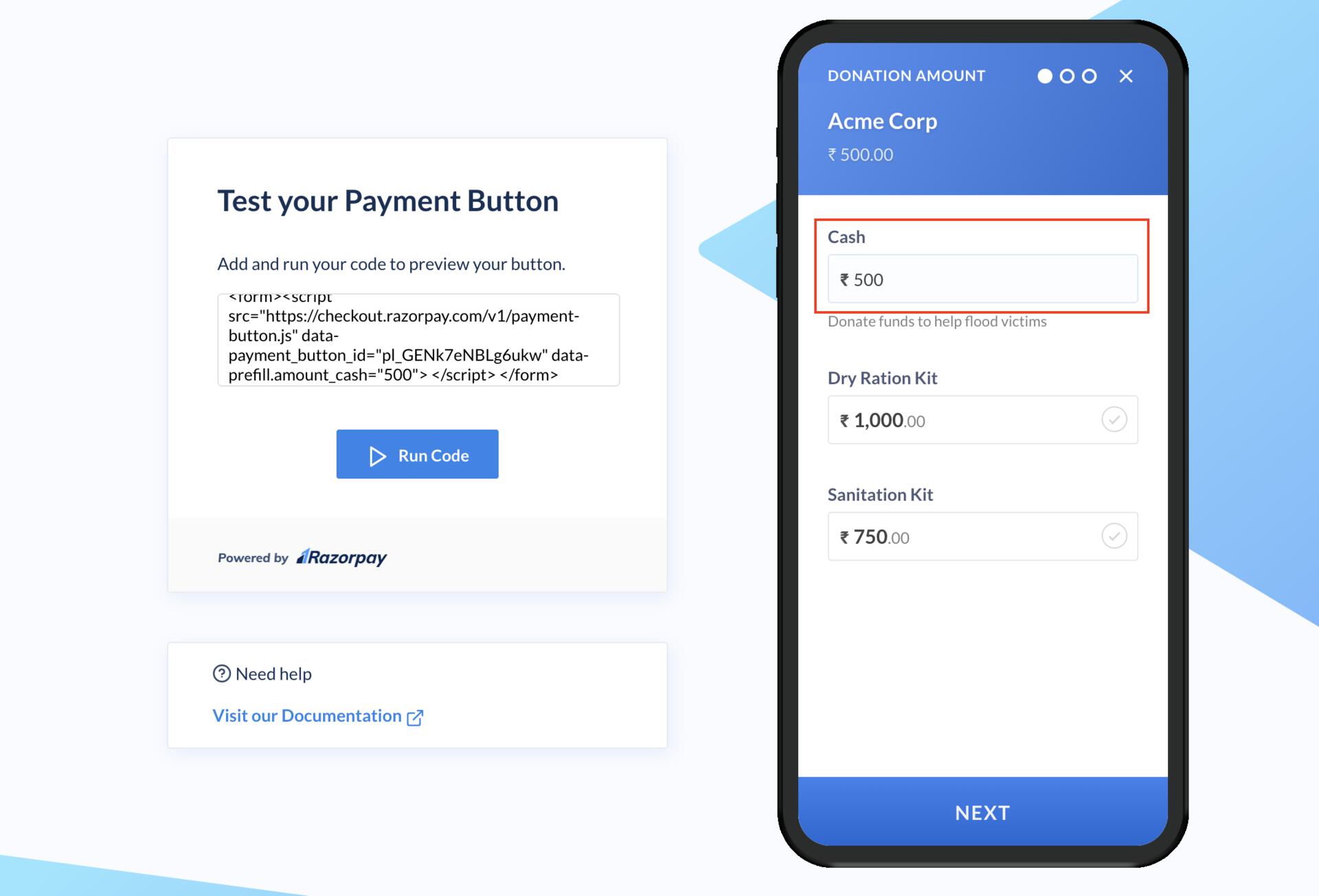 Prefill Fixed Amount Field