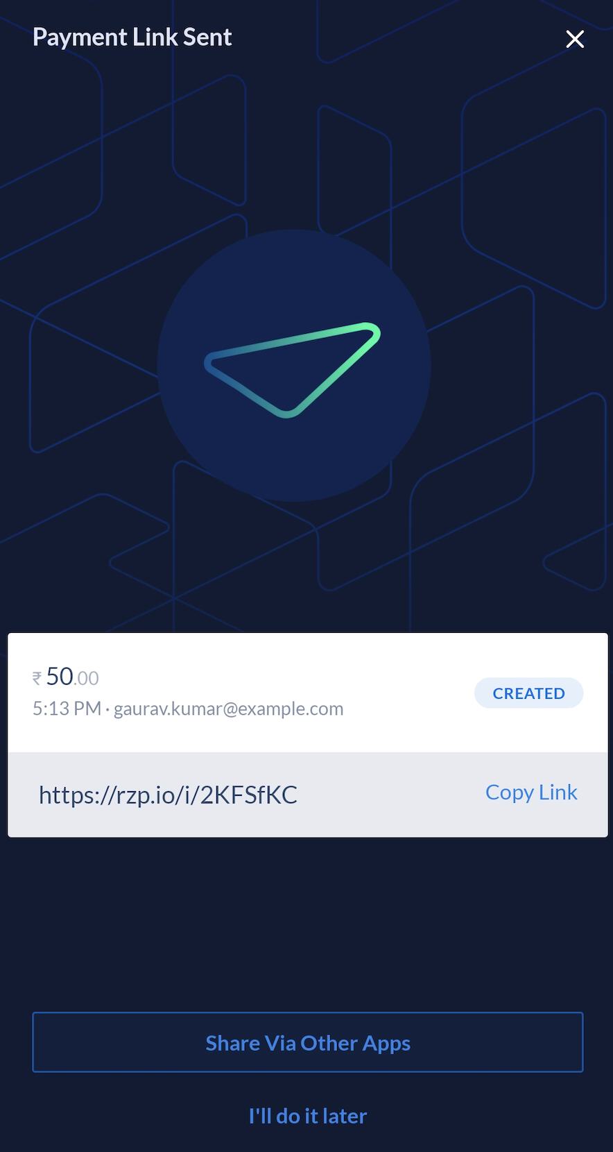 Share Payment Link