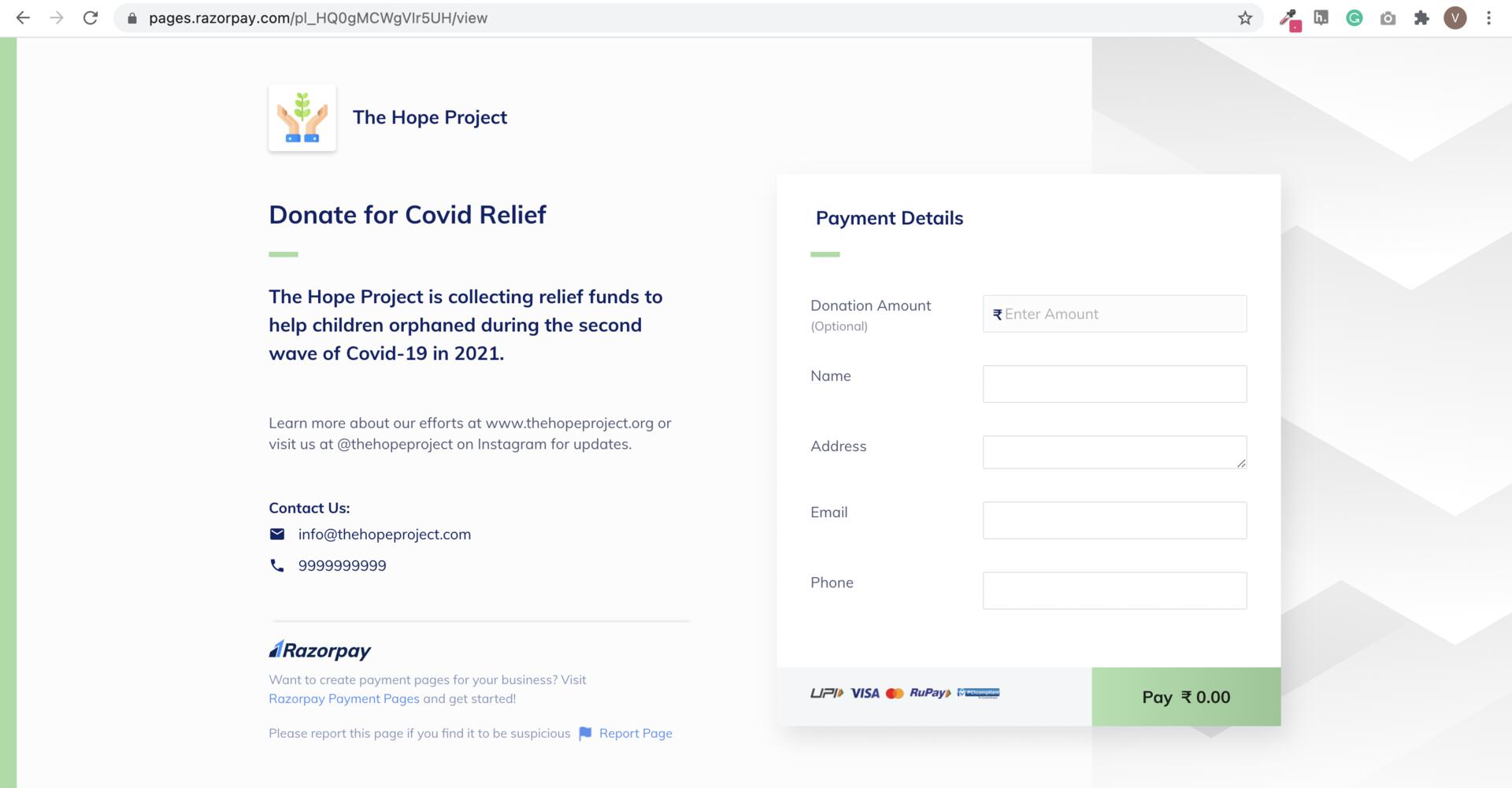 Payment Page
