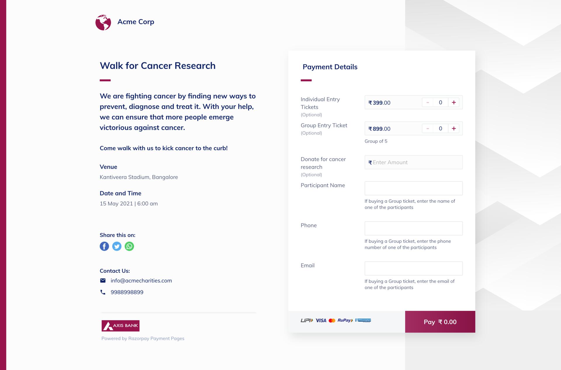 Sample Payment Page