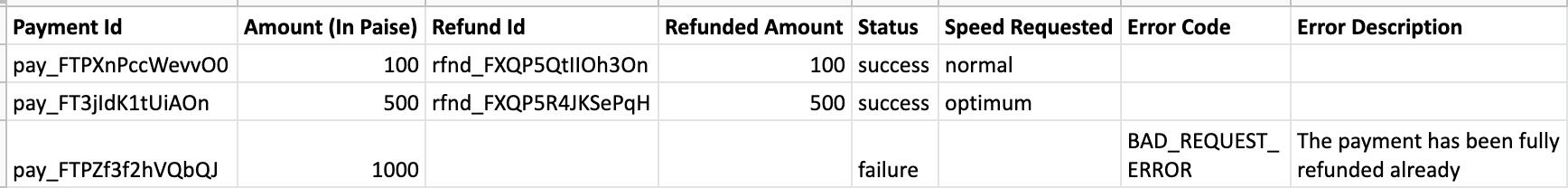 Processed Batch File Sample Data