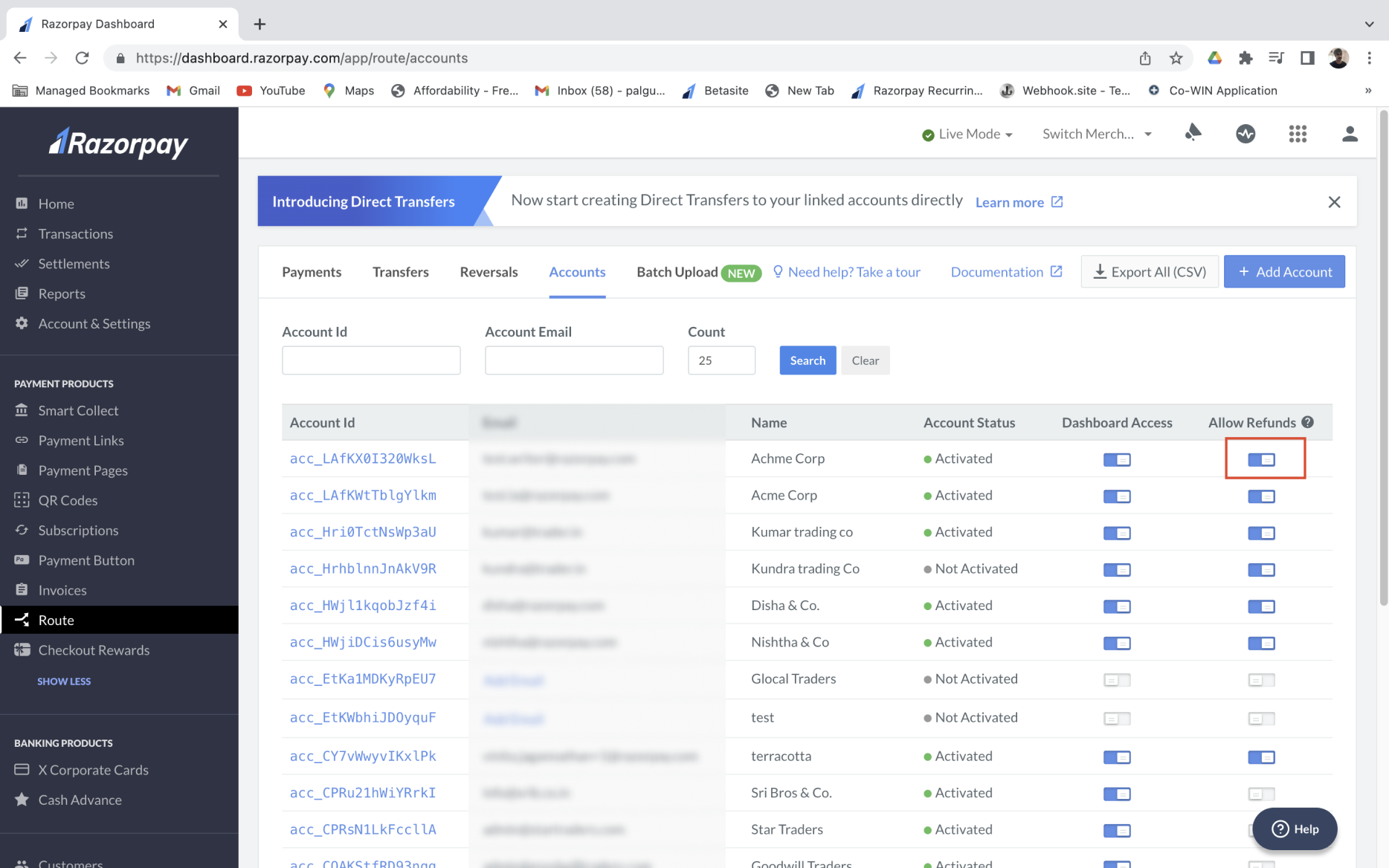 Refund checklist page
