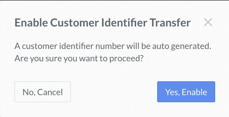 Enable confirmation for CI transfer
