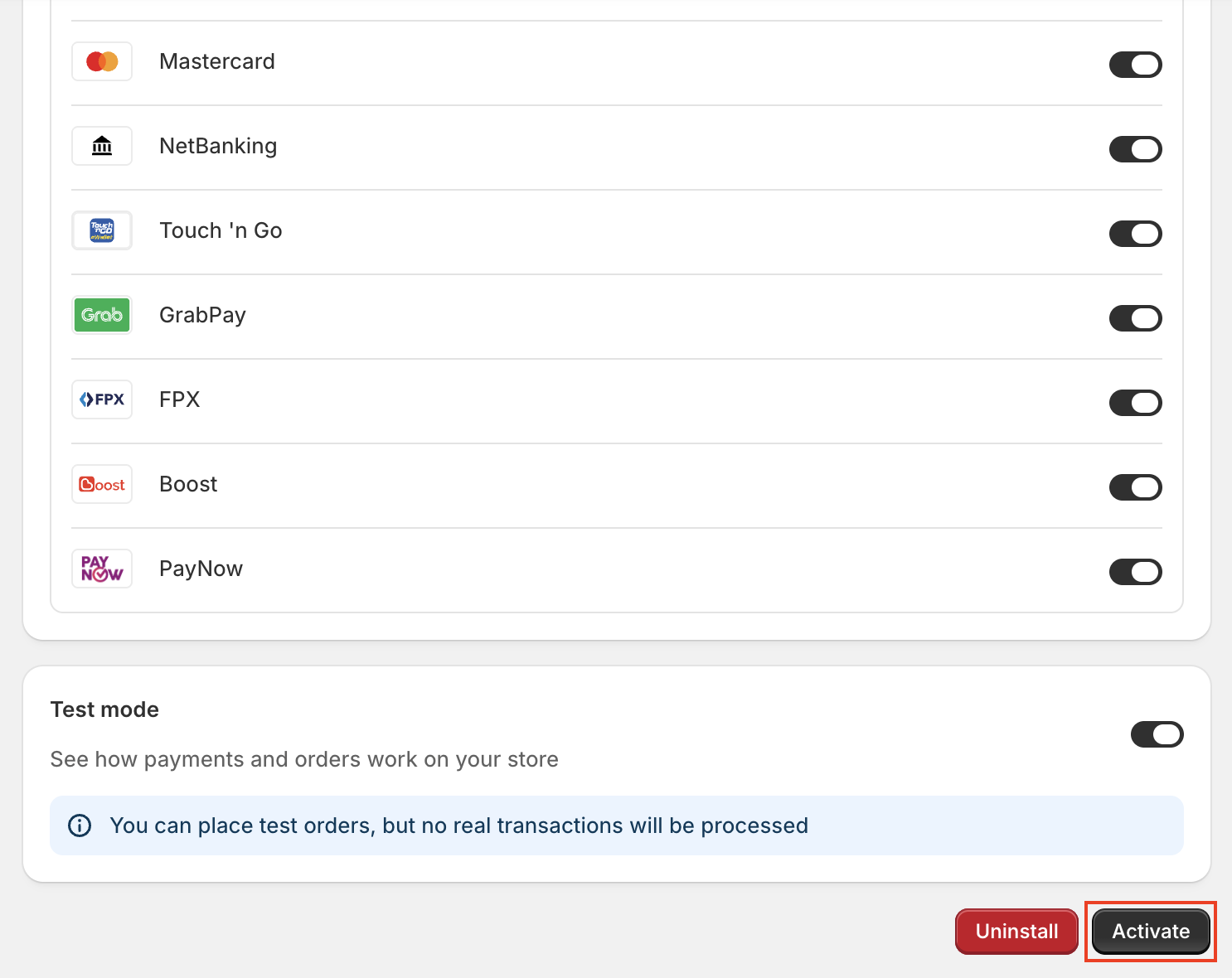 Shopify Activate