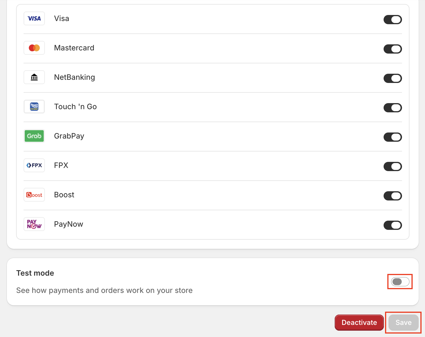 Shopify go live v2 save test