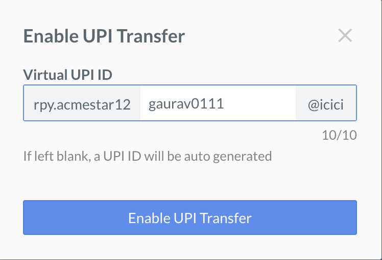 Add UPI ID