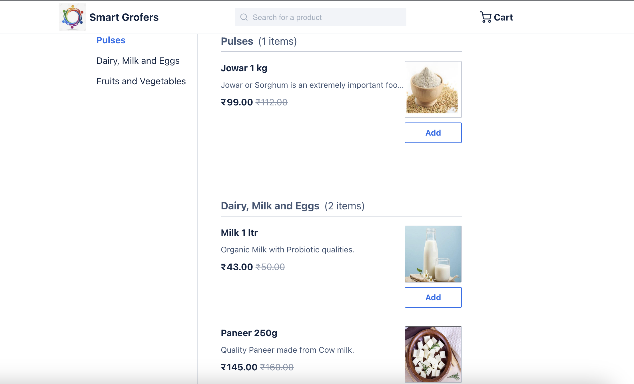Example of a Webstore
