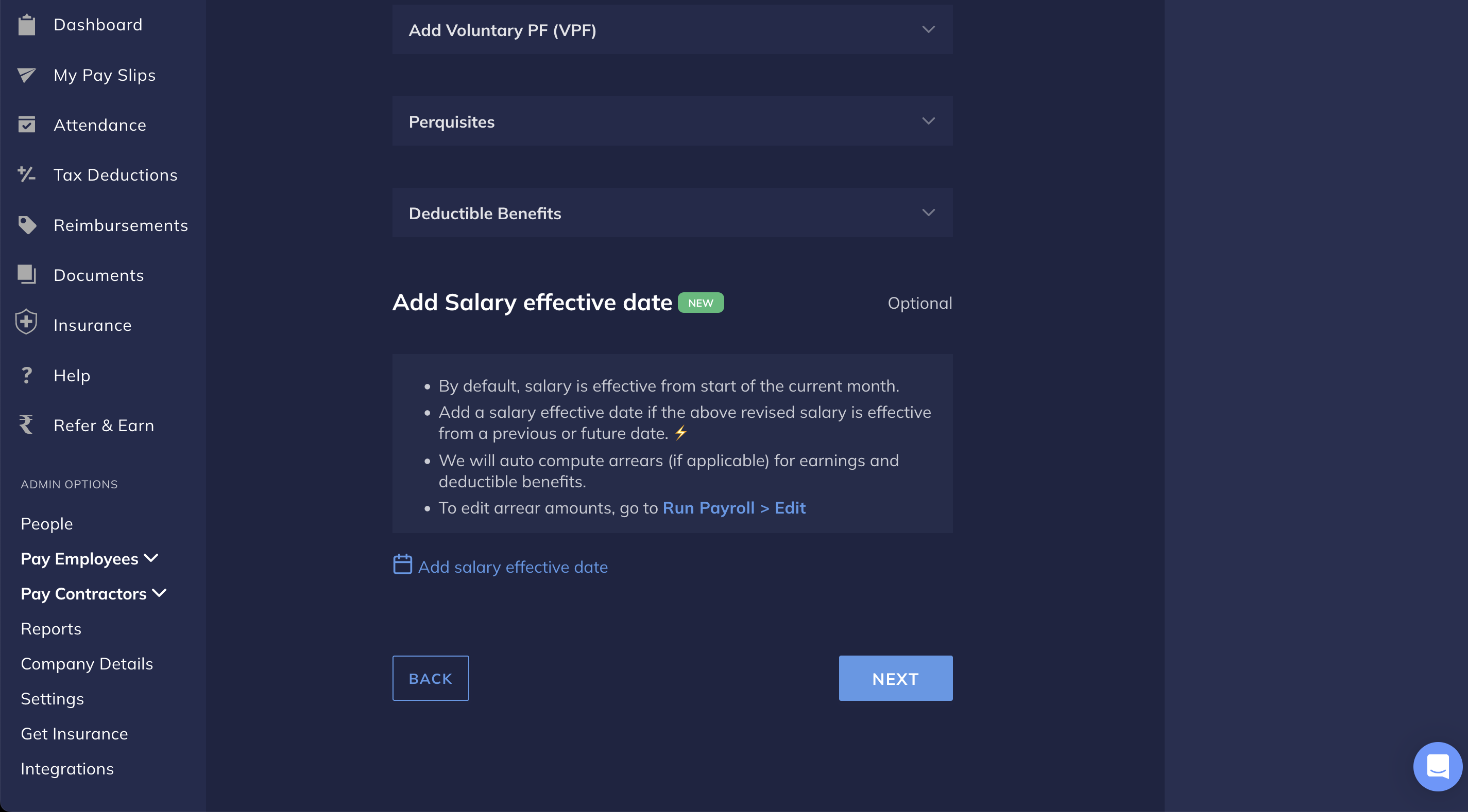 Add salary effective date